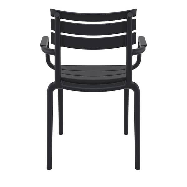 Black Paris Stacking Armchair - Indoor/Outdoor Seating Solution - Image 8