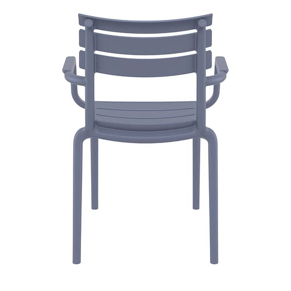 Black Paris Stacking Armchair - Indoor/Outdoor Seating Solution - Image 12
