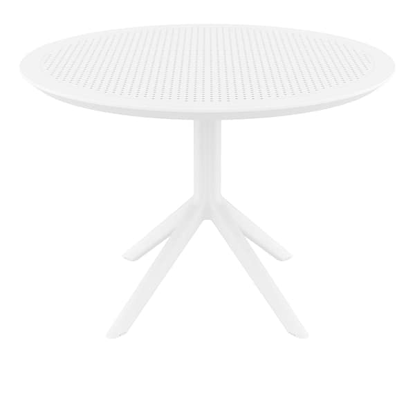 Sky Table 105 - Round White Outdoor Dining Table by Siesta