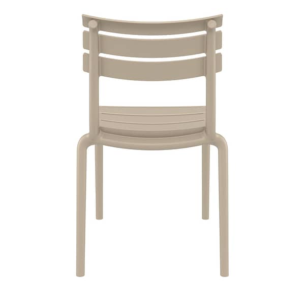 Black Furnlink Siesta Helen Stacking Chair - Durable & UV-Resistant for All-Weather Use - Image 3