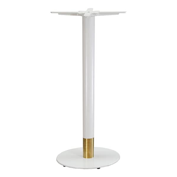 Elegant Two-Tone Disco Bar Table Base in White/Gold - Perfect for Chic Commercial Settings