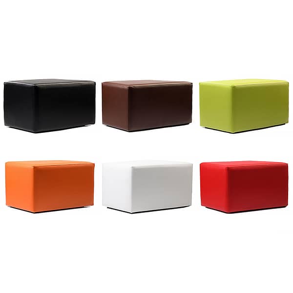 Furnlink Café Ottoman Rectangle - Chocolate - Image 2