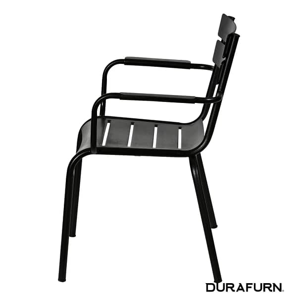 Durafurn® Lisbon Armchair in Elegant Black | Lightweight Design for Indoor & Outdoor - Image 4
