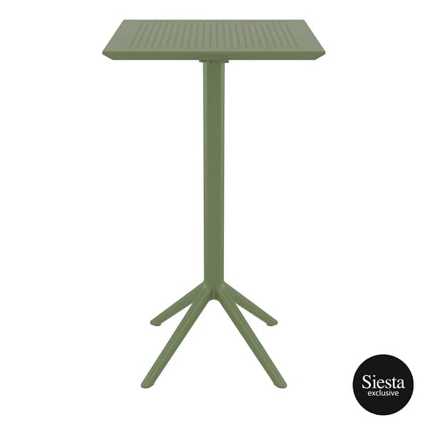 Furnlink Sky Folding BAR Table 60 Square - Olive Green