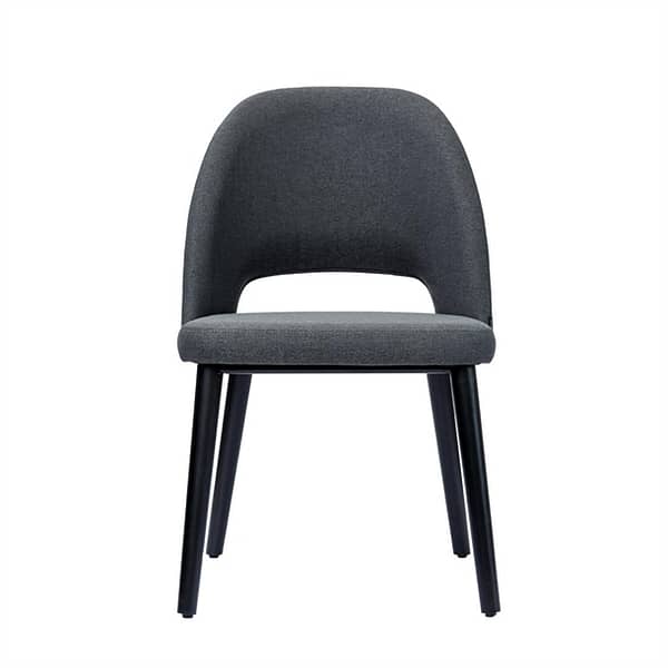 Semifreddo Chair - Black Legs/Charcoal Fabric - Image 4
