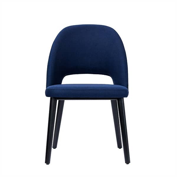 Furnlink Durafurn Semifreddo Chair - Black Legs/Navy Woven Fabric - Image 2