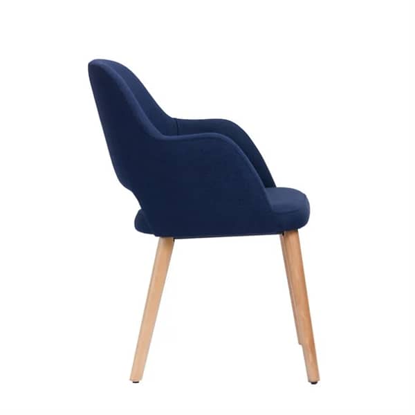 Navy Furnlink Durafurn Sorbet Chair with Trojan Oak Legs - Premium Comfort - Image 4