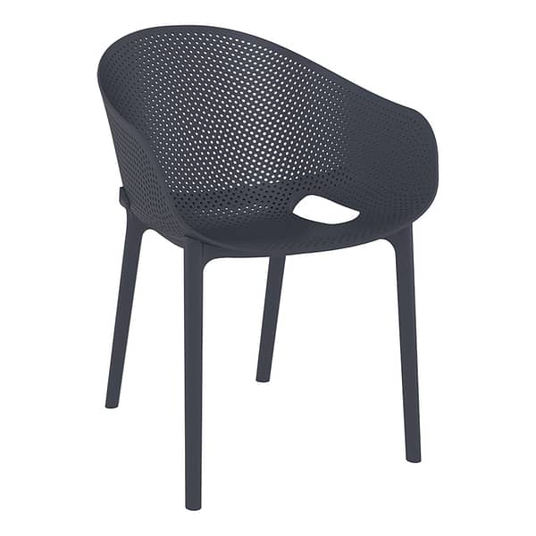 Sky Pro Chair - Anthracite ProPoly Stackable Chair - All-Weather Resistant - Image 19