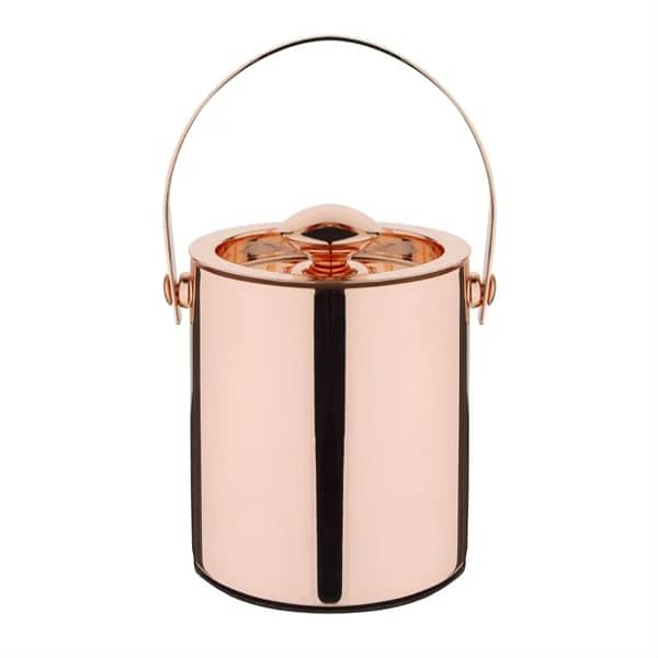 Olympia DR740 Double Walled Copper Ice Bucket with Lid