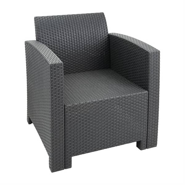 Bolero DR309 Armchair & Table Set – Grey, Outdoor Use - Image 2