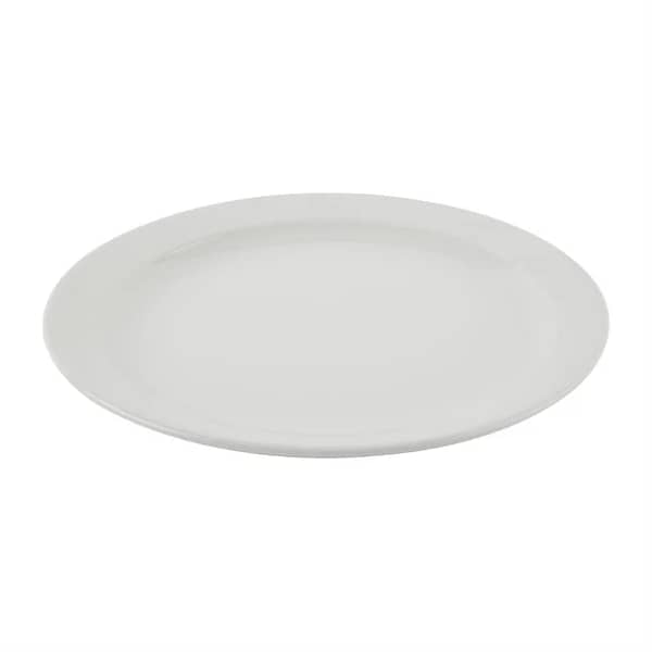 Olympia S754 Athena 10-inch Narrow Rimmed White Porcelain Plates – Pack of 36