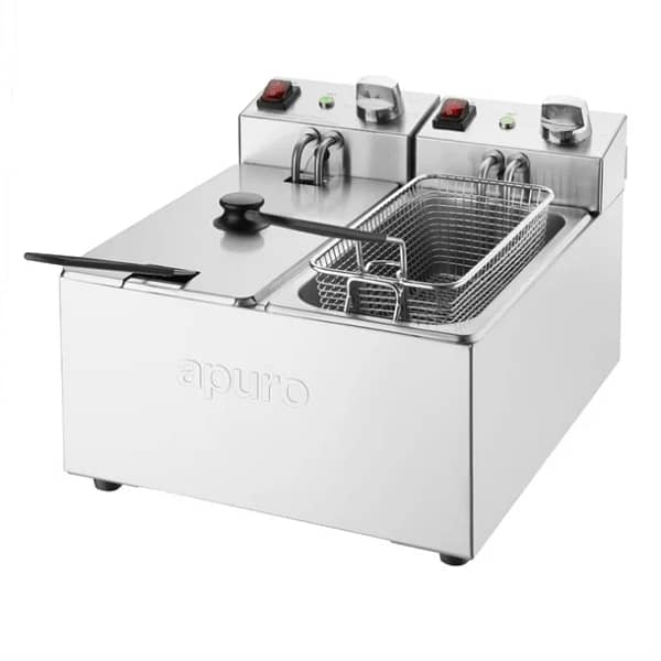 Apuro CU615-A Twin Tank Fryer – 2x3L