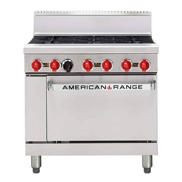 American Range AAR.6B 36” Oven Range - 6-Burner Heavy-Duty Cooking