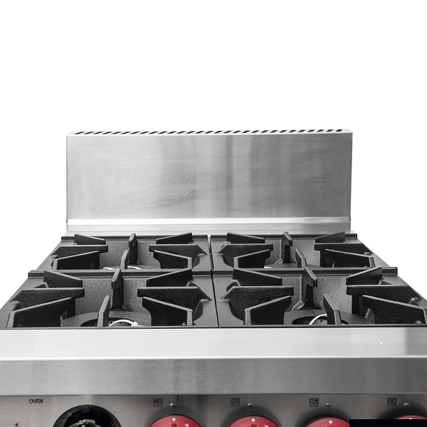 Gasmax GBS4TS 4-Burner Gas Range with Oven | Flame Failure | 182MJ/h | Stainless Steel - Image 3