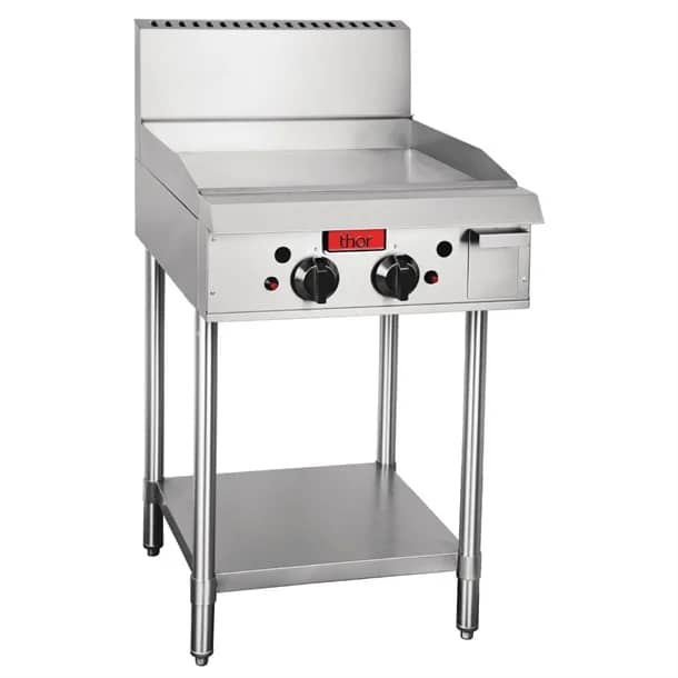 Thor GH105 Freestanding 2 Burner Griddle – Stainless Steel 20mm Plate, AGA Approved, NG or LPG