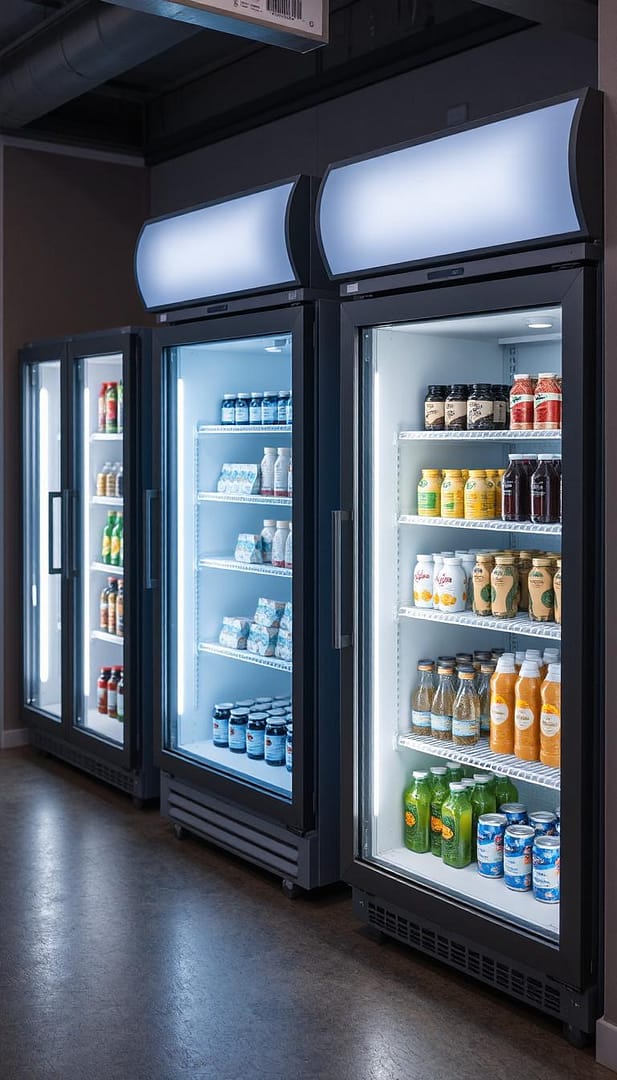 Commercial Fridge and Commercial Freezer with LED Light
