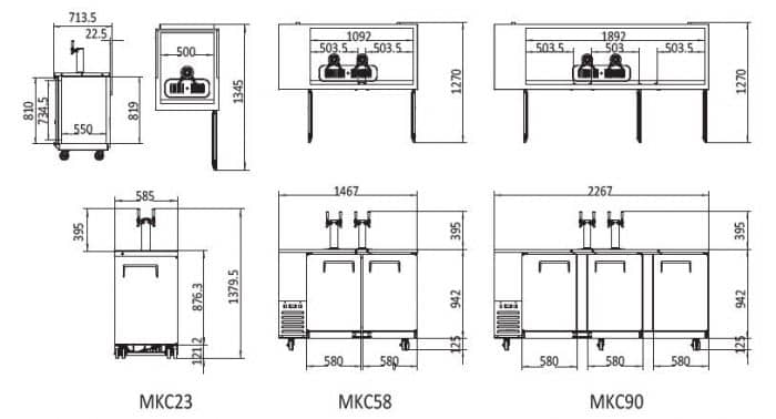 Atosa MKC90 Triple Door Commercial Keg Cooler - Eco-Friendly 850L - Image 2