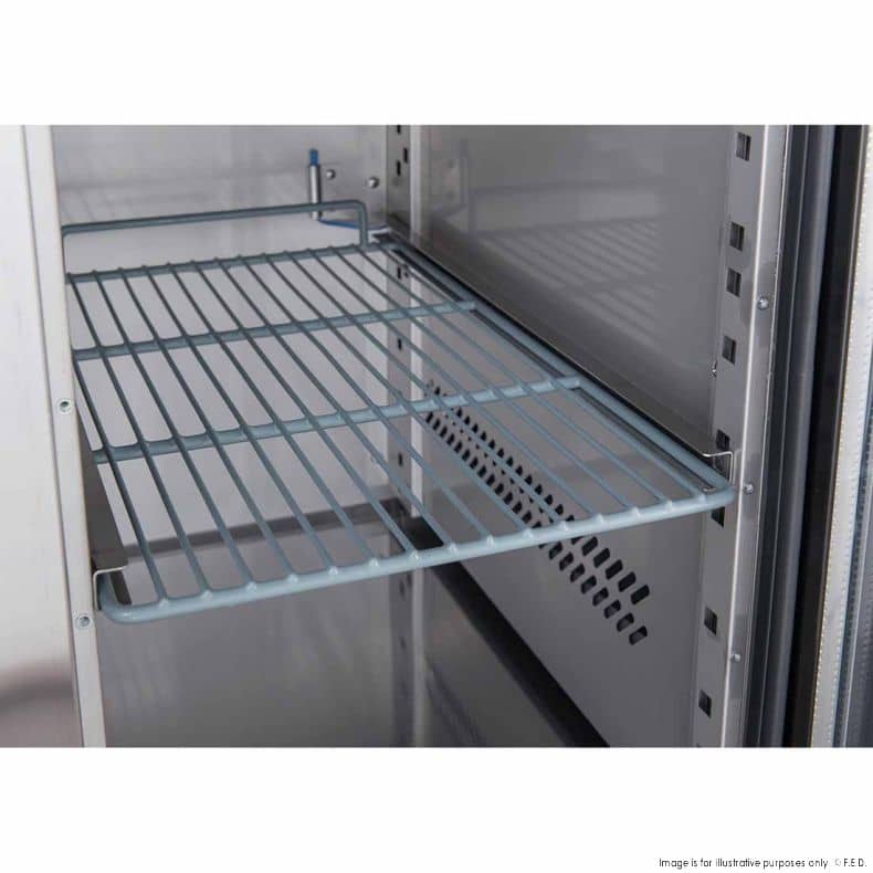 FED-X XSS8C20S3V Three Door Sandwich Prep Fridge – 580L, GN-Compatible, Fan-Forced - Image 3