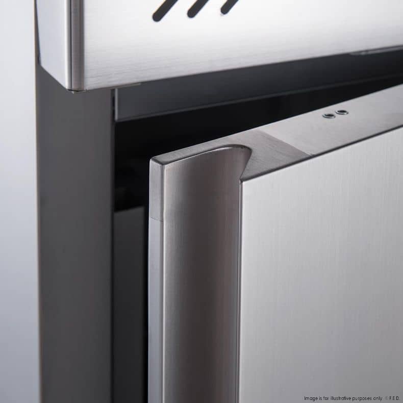 FED-X XURF650SFV 650L Stainless Steel Upright Freezer – Tropical Rated - Image 4