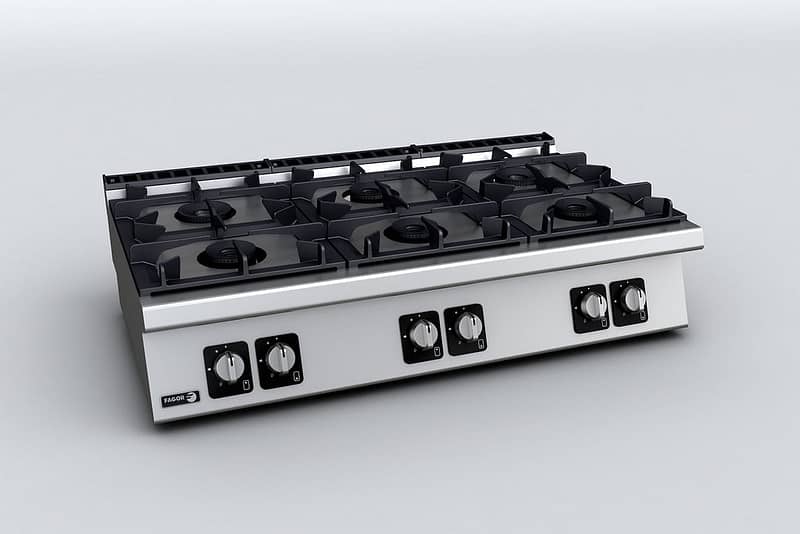 Fagor 700 series natural gas 6 burner SS boiling top CG7-60H - Image 3