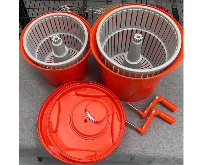 Kitchen Knock Salad Spinner - Durable 10L Food-Grade PP Salad Spinner with High-Speed Centrifugal Dehydration, Ideal for Professional and Home Kitchens.