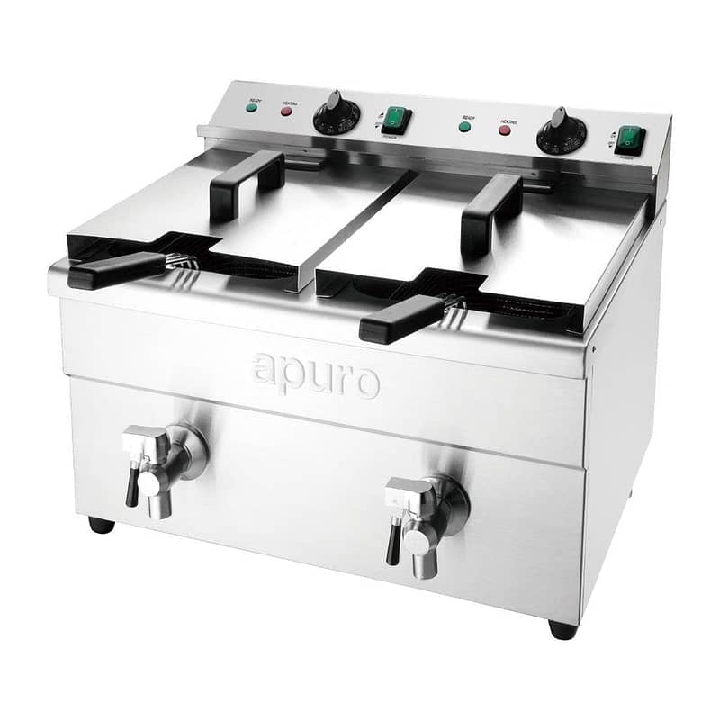 Apuro Double Induction Fryer - 2x7.5ltr - 2x3kW - Image 2