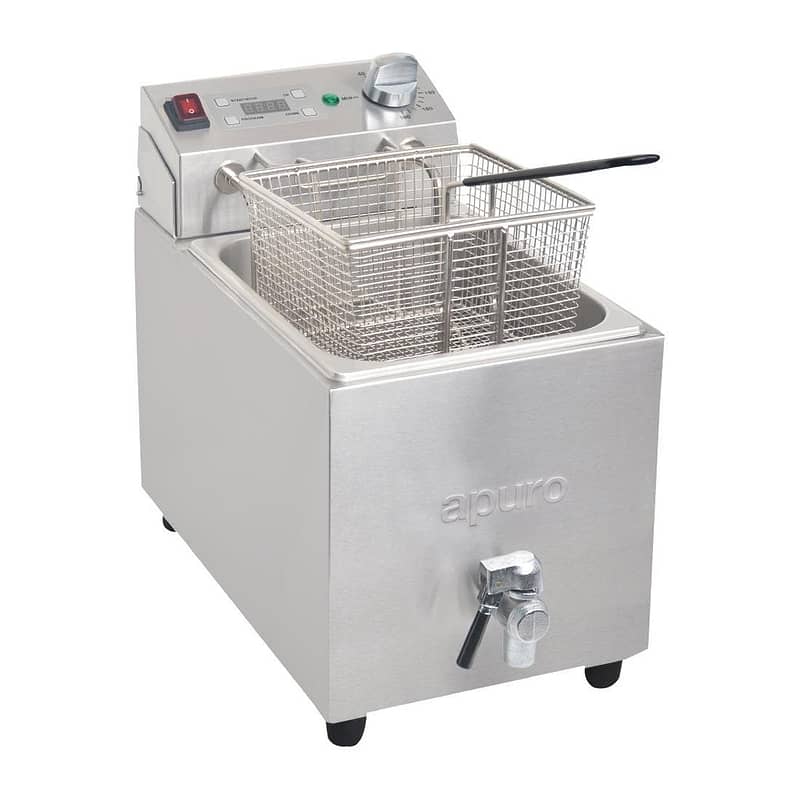 Apuro FC374-A 8L Countertop Deep Fryer – Stainless Steel