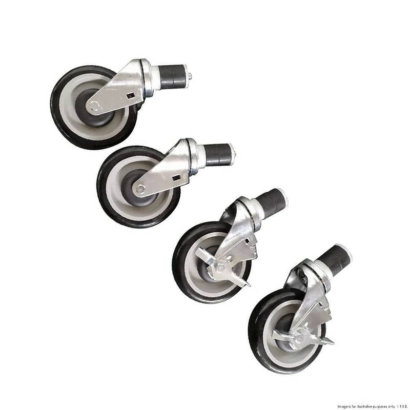 Modular System Castor Set for Economic Stainless Steel Benches - CASTOR-D41 - Image 2