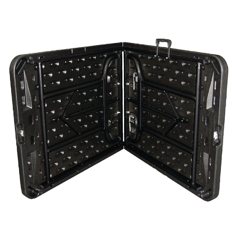 Bolero Centre Folding Black Table - 1.8m Long - Image 2