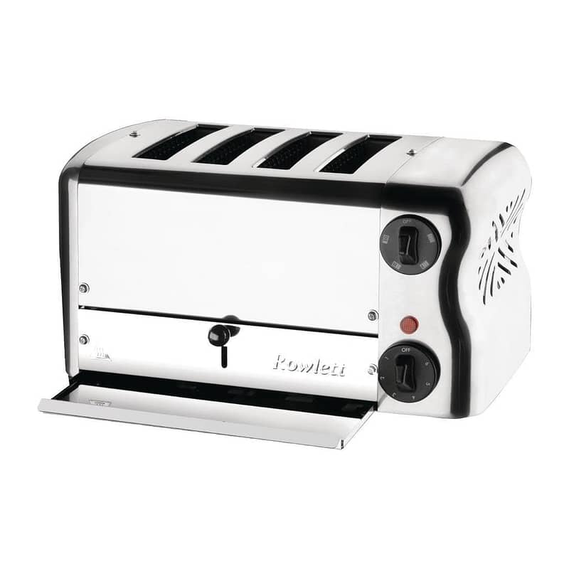 Rowlett Esprit 4 Slot Toaster Chrome with Elements & Sandwich Cage - Image 2