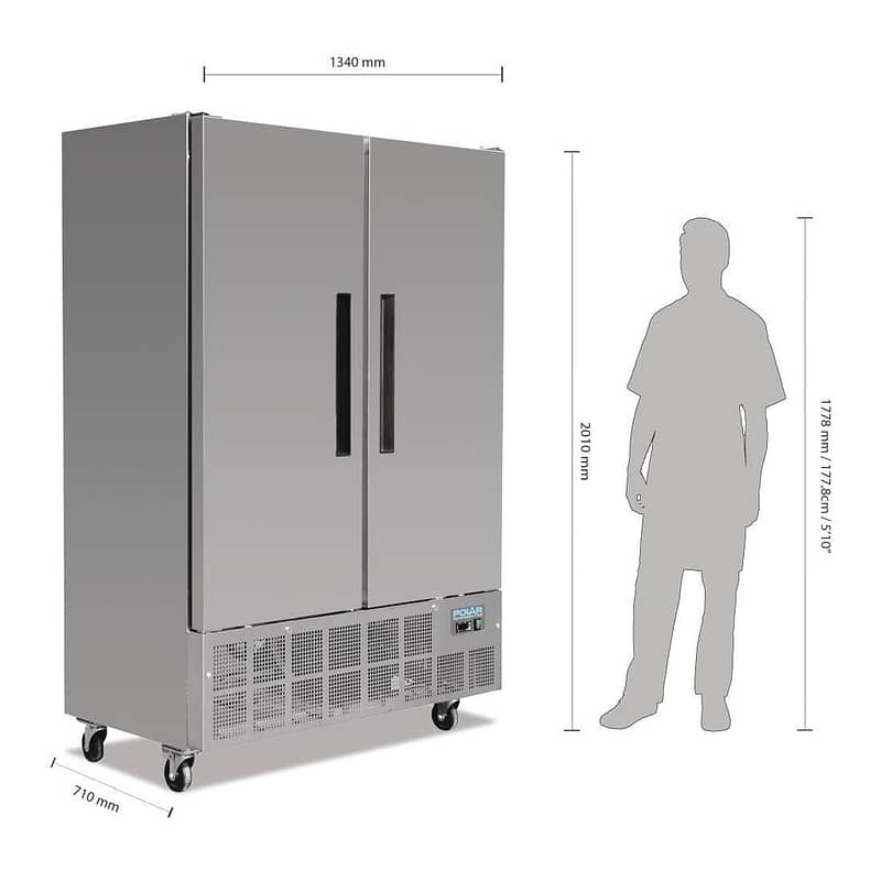 Polar G-Series Double Door Slimline Freezer 960Ltr - Image 2