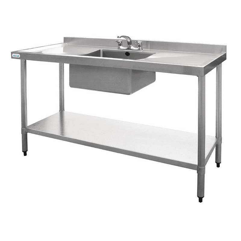 Vogue Single Bowl Sink Double Drainer - 1500mm x 700mm (90mm Drain)