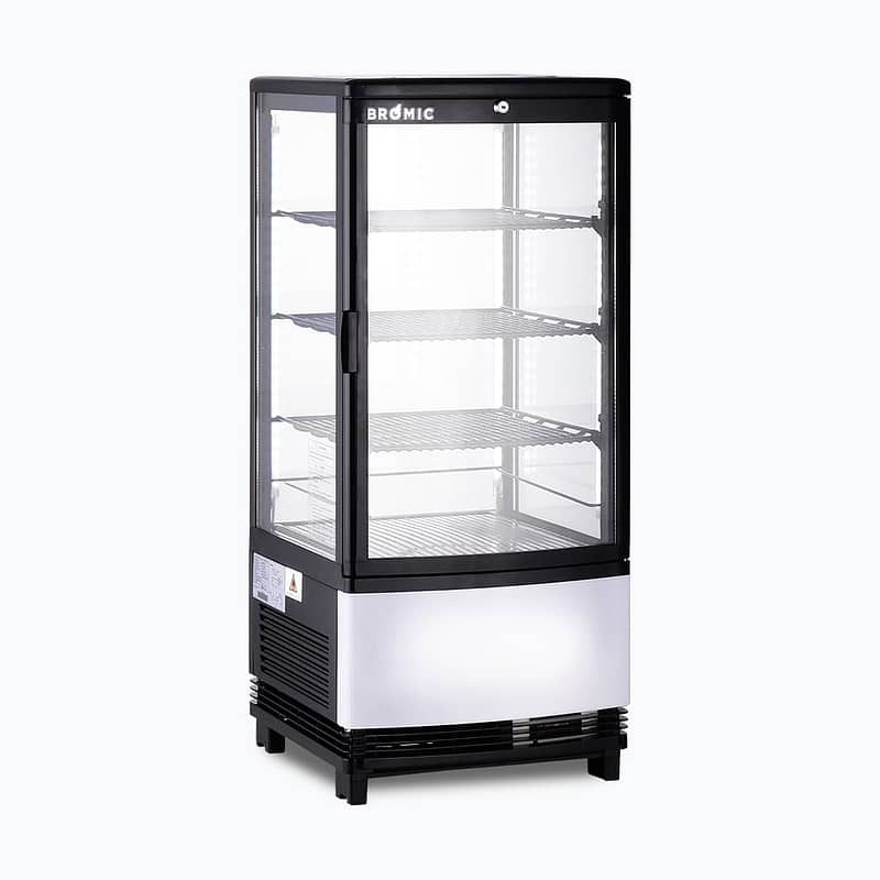 Bromic 80L Countertop Display Fridge - Curved Glass, Black CT0080G4BC-NR - Image 6