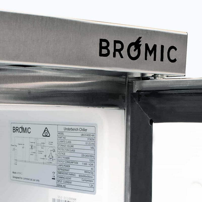 Bromic UBC0140SD-NR Under Bench Fridge – 138L, Stainless Steel, 1 Door - Image 8