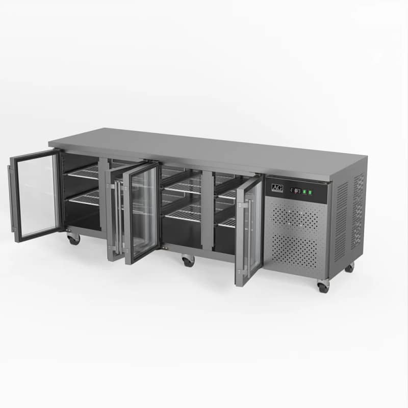 AG GNX4100TNG 4 Door Workbench Fridge – 553L, Glass Doors - Image 4