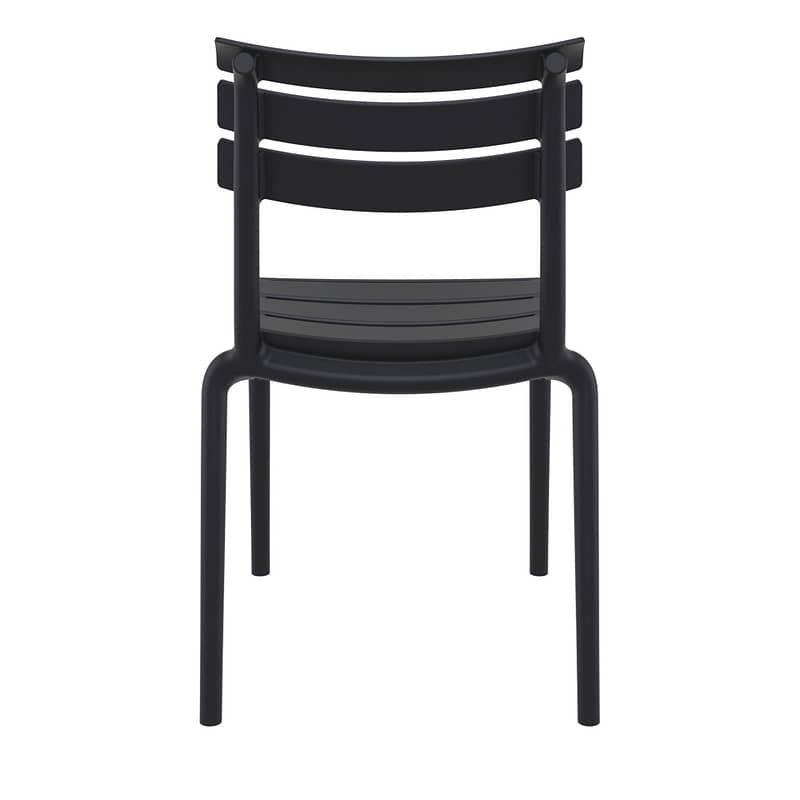 Black Furnlink Siesta Helen Stacking Chair - Durable & UV-Resistant for All-Weather Use - Image 20