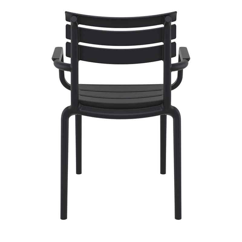 Black Paris Stacking Armchair - Indoor/Outdoor Seating Solution - Image 8