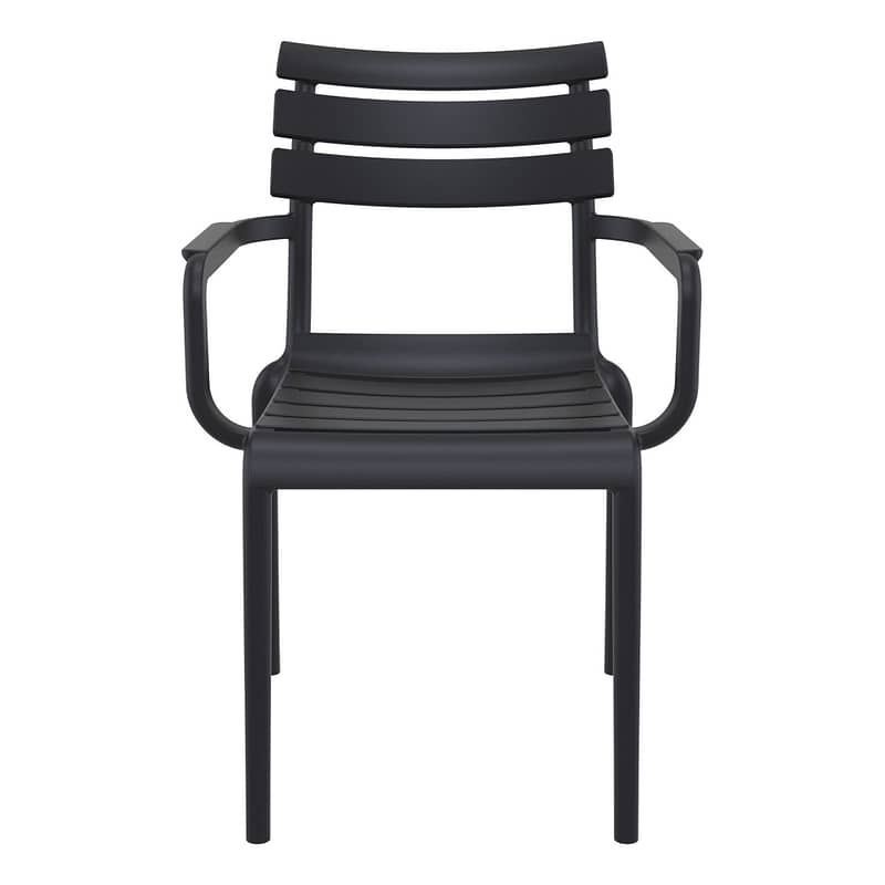 Black Paris Stacking Armchair - Indoor/Outdoor Seating Solution - Image 10