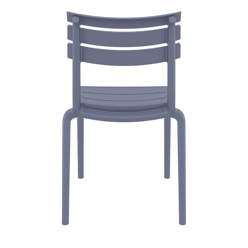 Black Furnlink Siesta Helen Stacking Chair - Durable & UV-Resistant for All-Weather Use - Image 24