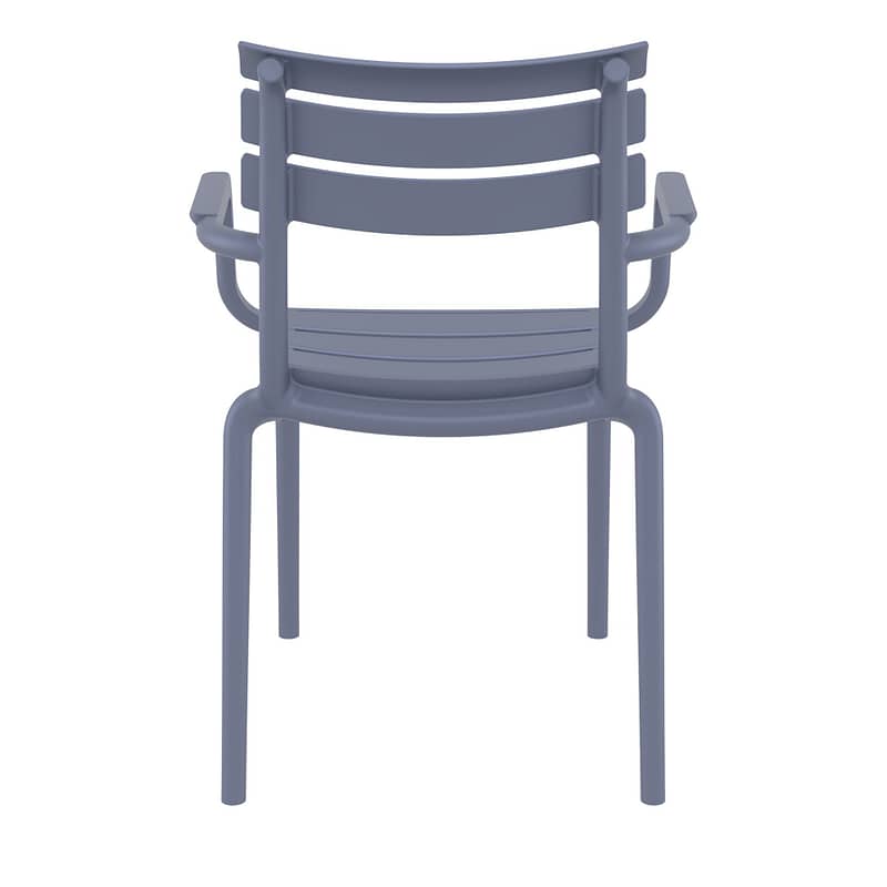 Black Paris Stacking Armchair - Indoor/Outdoor Seating Solution - Image 12