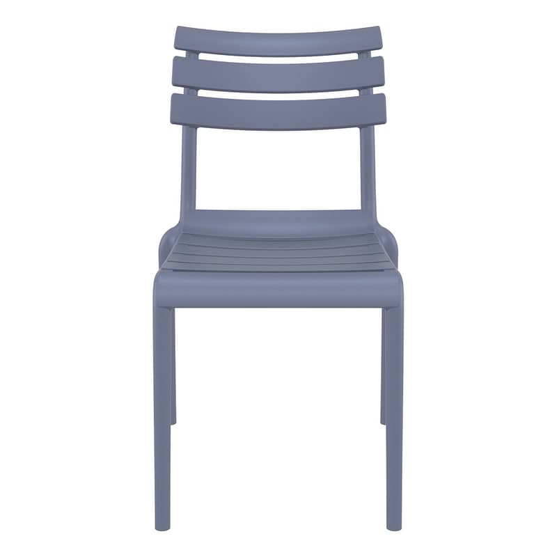 Black Furnlink Siesta Helen Stacking Chair - Durable & UV-Resistant for All-Weather Use - Image 26