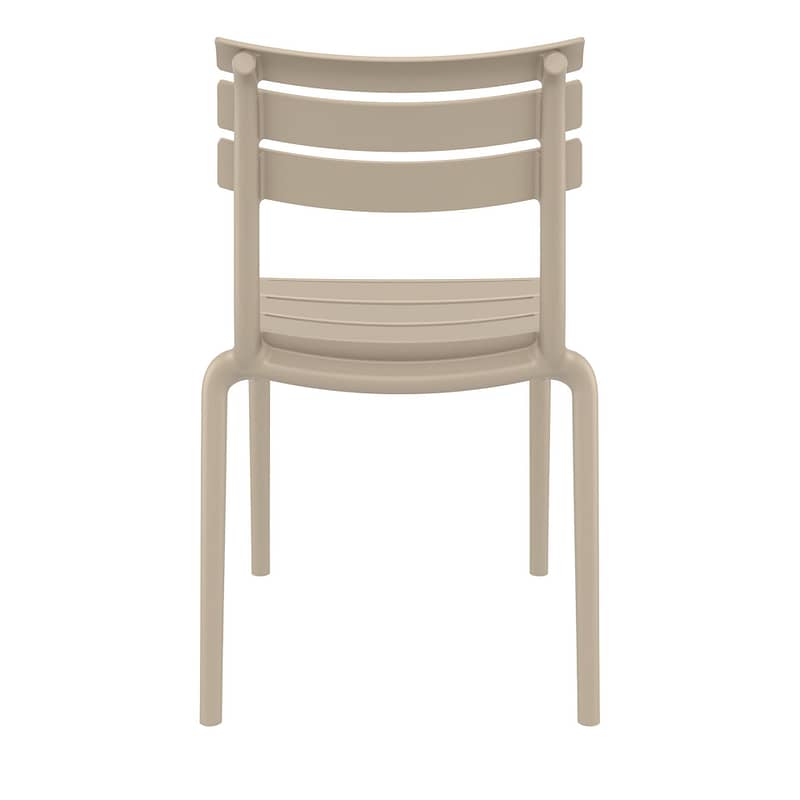 Black Furnlink Siesta Helen Stacking Chair - Durable & UV-Resistant for All-Weather Use - Image 3