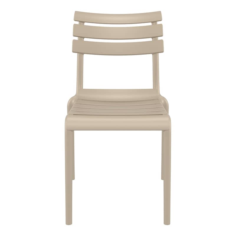 Black Furnlink Siesta Helen Stacking Chair - Durable & UV-Resistant for All-Weather Use - Image 5