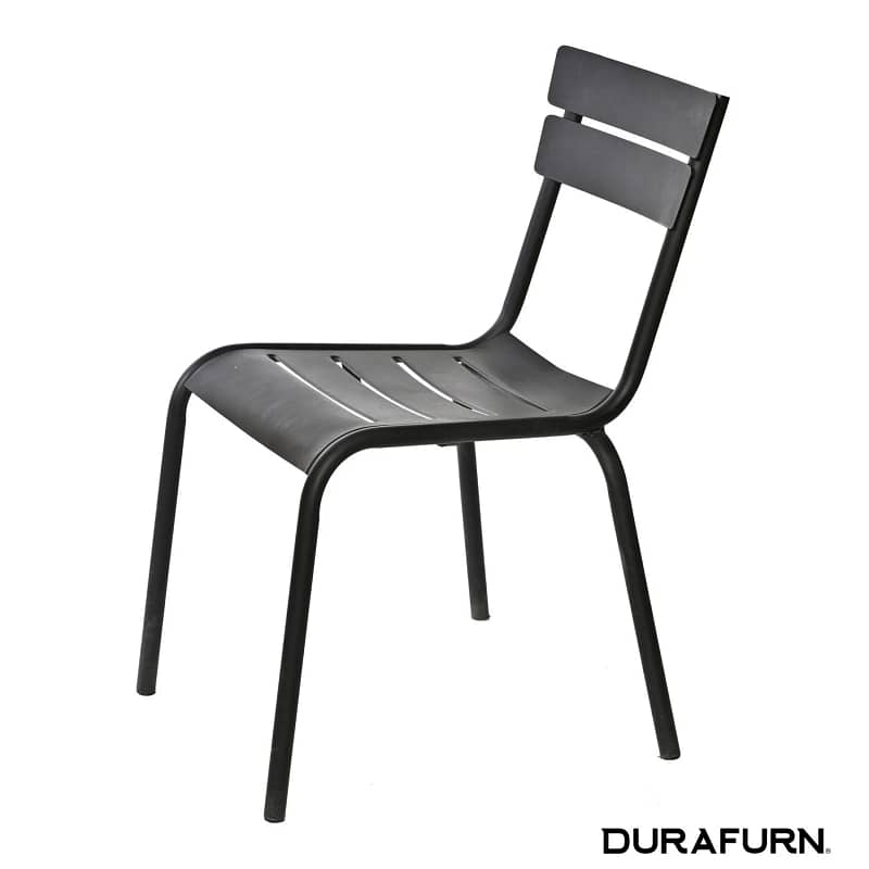 Durafurn® Lisbon Chair - Sleek Black | Robust Aluminium | Versatile for Indoor/Outdoor - Image 3