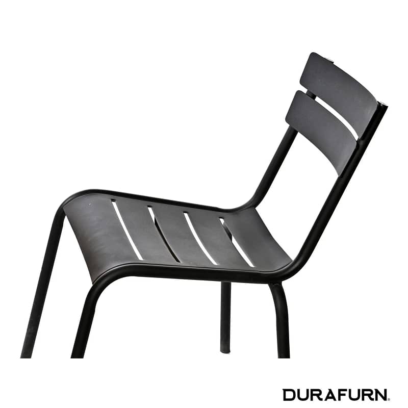 Durafurn® Lisbon Chair - Sleek Black | Robust Aluminium | Versatile for Indoor/Outdoor - Image 4