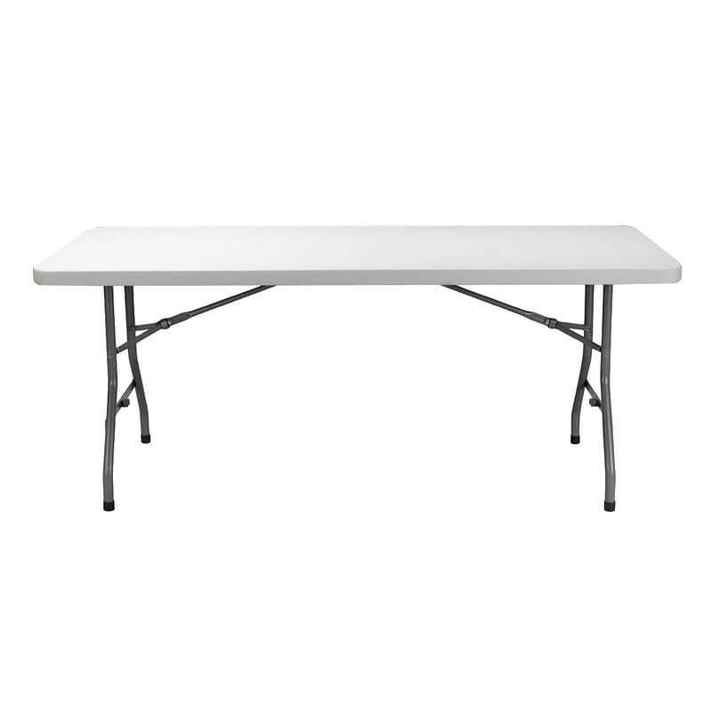 Commercial Trestle Table 2420mm - Manhattan - White & Durable