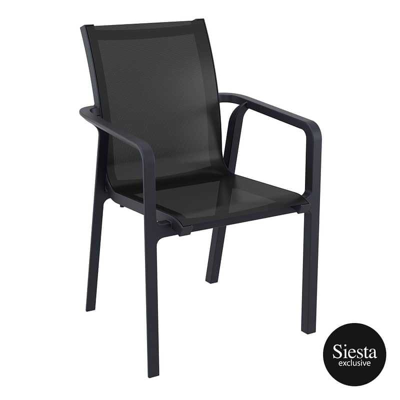 Furnlink Siesta Pacific Arm Chair - Black/Black