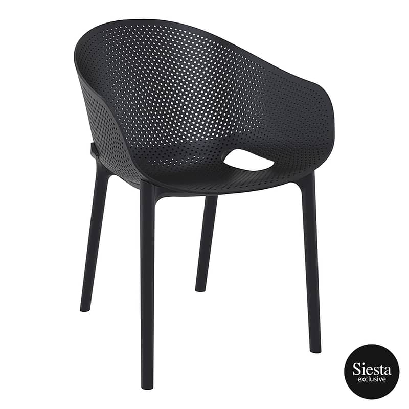 Sky Pro Chair - Anthracite ProPoly Stackable Chair - All-Weather Resistant - Image 13