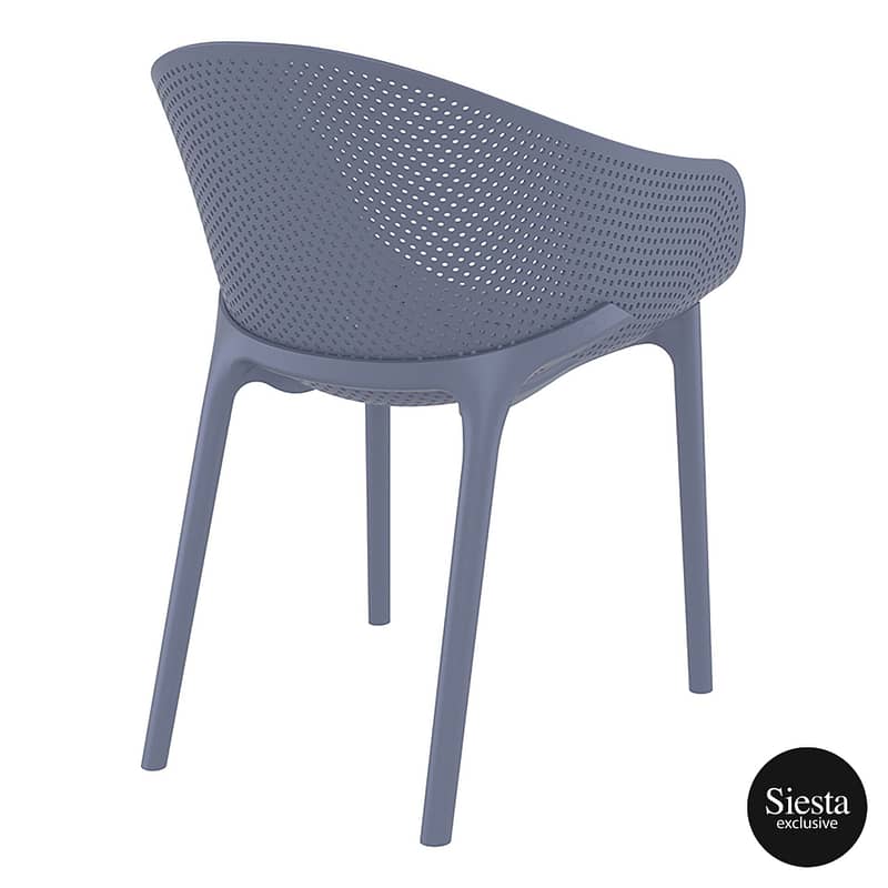 Sky Pro Chair - Anthracite ProPoly Stackable Chair - All-Weather Resistant - Image 16