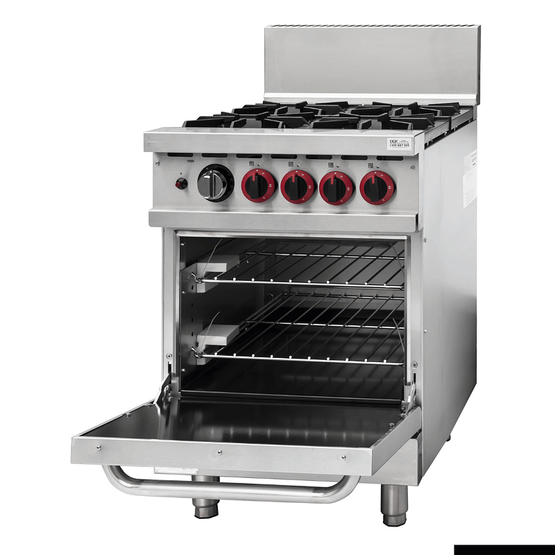 Gasmax GBS4TS 4-Burner Gas Range with Oven | Flame Failure | 182MJ/h | Stainless Steel - Image 2